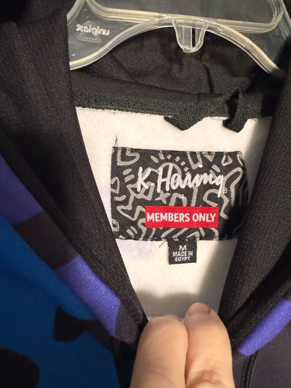 Keith Haring/Members Only Multicolor Graphic Pullover Hoodie with HeartMotif NWT - Picture 5 of 11